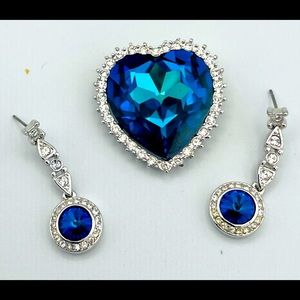 Belladonna jewelry 2pc set:earrings and pin.Made inCanada.